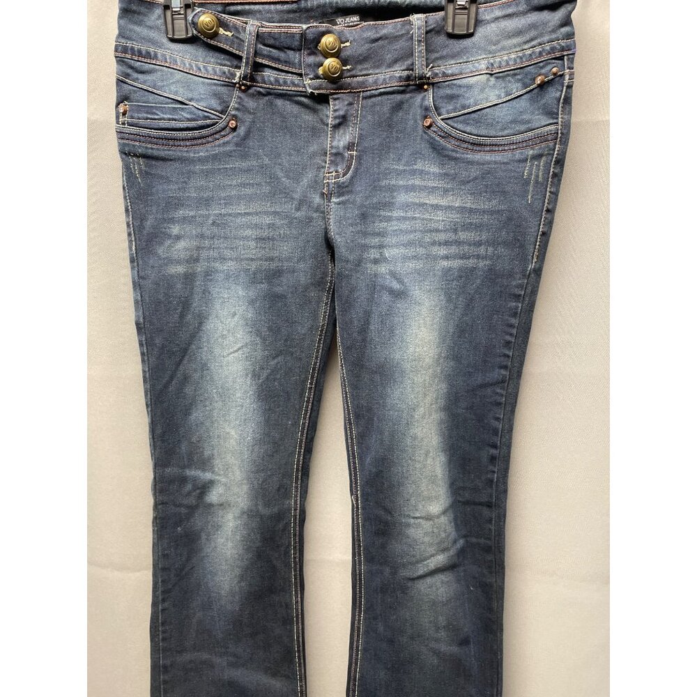 VO Women's Blue Faded Jeans Flared Size 31 x 32 SKU 4113 - Picture 2 of 8